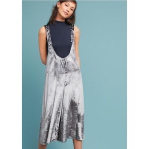 Anthropologie Maeve velvet wide leg jumpsuit overalls jumper 90s Y2K